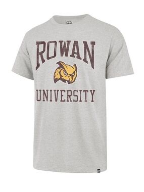 47 Brand Rowan University Gray Graphic Tee with Owl Logo